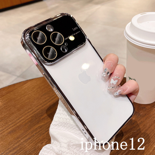 iphone12ケース カーバー TPU 可愛い　お洒落　 指紋防止 耐衝撃 ホワイト1