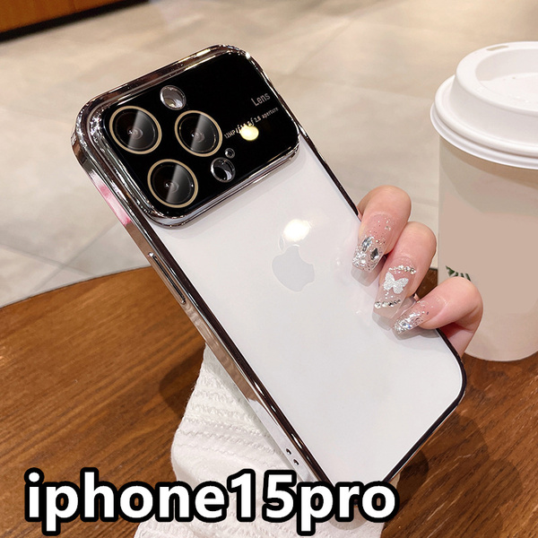 iphone15proケース カーバー TPU 可愛い　お洒落　 指紋防止 軽量 耐衝撃 ホワイト1