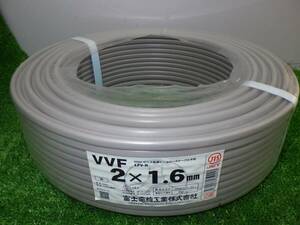 * Fuji электрический провод промышленность * VVF кабель электрический провод 2×1.6mm 100m 2023 год 3 месяц производство не использовался товар включение в покупку не возможно 240519