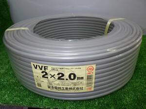 * Fuji electric wire industry * VVF cable LFV-R 2×2.0mm 100m 2023 year 10 month manufacture unused goods including in a package un- possible 240519