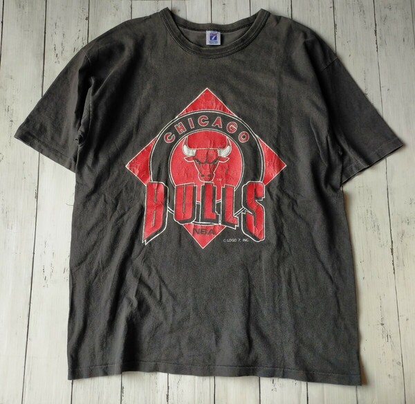 90's LOGO 7 INC. NBA CHICAGO BULLS シカゴブルズ MADE IN U.S.A. Vintage バスケットボール