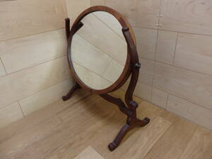 * antique mirror retro oval circle mirror Junk ..* including carriage *