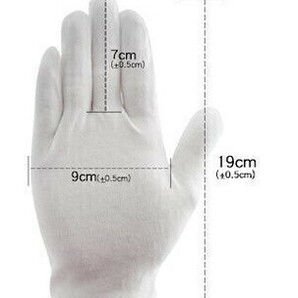 0008-01 純綿 手袋 作業用 Mサイズ 12組 セット ホワイトの画像3