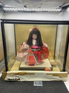 日本人形 雛人形 手毬 ひな祭り 雛祭り 女の子 ガラスケース付き イベント 行事 飾り 着物 昭和レトロ 当時物 現状品 u4068