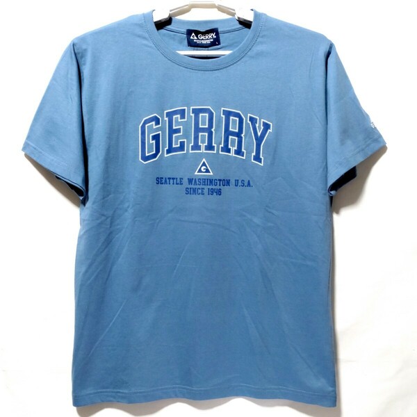 特価/未使用【サイズ=L】 GERRY/ジェリー/メンズ/プリント/半袖/Tシャツ/胸囲=96～104cm/blue