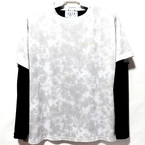 特価/未使用【2枚組/サイズ=M(レディス)】 ELLE Active/エル アクティブ/レディス/長袖+半袖/レイヤードTシャツ/胸囲=79~87cm/gray