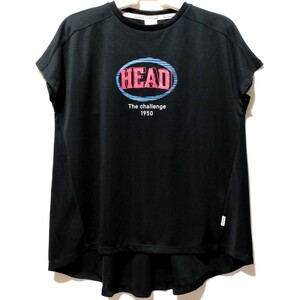 特価/未使用【サイズ=M(レディス)】 HEAD/ヘッド/レディス/フレンチ袖/Tシャツ/胸囲=79～87cm/black