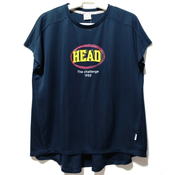 特価/未使用【サイズ=L(レディス)】 HEAD/ヘッド/レディス/フレンチ袖/Tシャツ/胸囲=86～94cm/navy