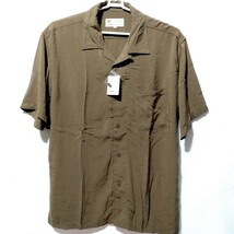 特価/未使用【サイズ=L】 ノーブランド/メンズ/半袖/アロハシャツ/胸囲=96～104cm/brown_画像1