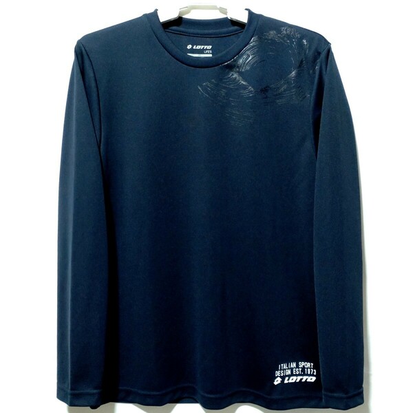 特価/未使用【サイズ=M】 LOTTO/ロット/メンズ/長袖/Tシャツ/胸囲=88～96cm/navy