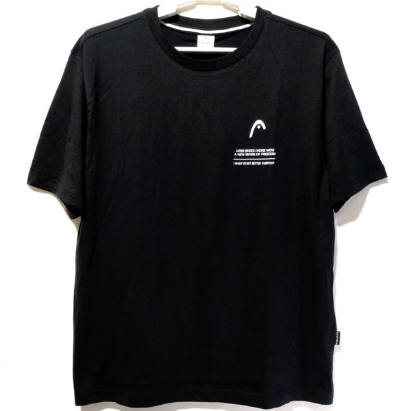 特価/未使用【サイズ=M】HEAD/ヘッド/メンズ/半袖/Tシャツ/抗菌防臭/胸囲=88～96cm/black