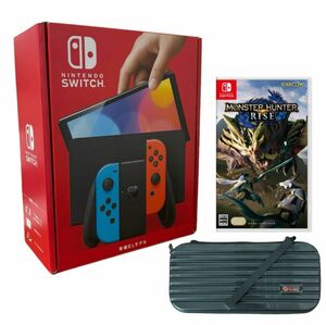 【極美品】Nintendo Switch 有機ELモデル ニンテンドースイッチ 任天堂 モンハンライズ モンスターハンター