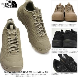 新品国内正規　THE NORTH FACE ノースフェイス ゴアテックス トレッキングシューズ Scrambler GORE-TEX Invisible 27.5cm カラーBLACK