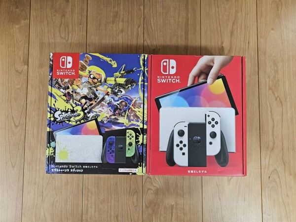 [2台･新品] Nintendo Switch 有機ELモデル スプラトゥーンエディション + ホワイト