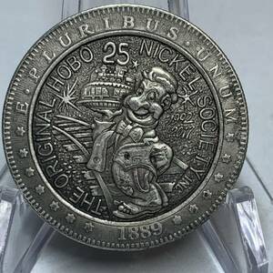 WX1483流浪幣 ディズニー25周年 天眼 鷹紋 外国硬貨 貿易銀 海外古銭 コレクションコイン 貨幣 重さ約22g