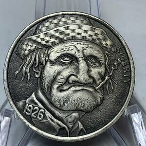WX1494流浪幣 パイプ男 天眼 鷹紋 外国硬貨 貿易銀 海外古銭 コレクションコイン 貨幣 重さ約23g