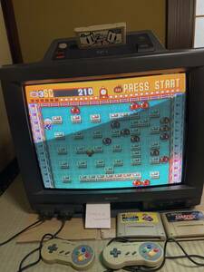 SHARP シャープ 21G-SF1 スーパーファミコン内蔵テレビ ゲーム30個以上 専用コントローラー2個 大量 まとめセット 送料無料