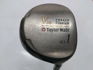 1W TaylorMade テーラーメイド V10 フォージト チタン 10.5° flex:S BUBBLE TOURカーボンシャフト メンズ右 カバー付