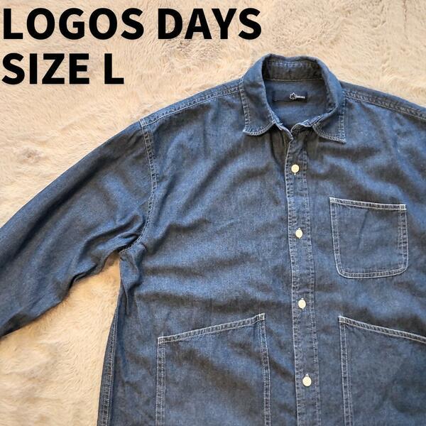 【良品】LOGOS DAYS ロゴスデイズ　メンズ　Yシャツ　サイズL