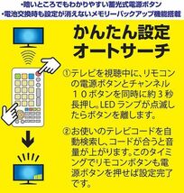 山善 YAMAZEN キュリオム　テレビ リモコン (プレーヤー/チューナー対応) (未使用新品) の出品です_画像2