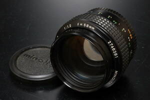 S22 MINOLTA MC ROKKOR 1:1.2 f=58mm ミノルタ レンズ