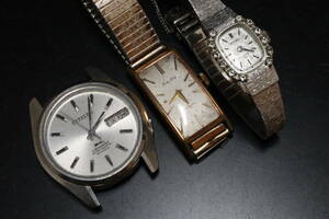 P CITIZEN LEOPARD 4-770102 Y Seiko Lady DIASHOCK SEIKO 21石 11-3340 腕時計 3点