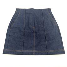 フェンディ 2way デニムスカート スカートカバー付き（着脱可能）ポケットあり F金具 ブルー 38サイズ コットン100％_画像4