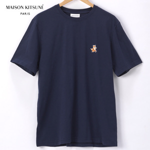 MAISON KITSUNE Tシャツ 半袖 XLサイズ 紺 ネイビー メンズ メゾンキツネ スピーディフォックスパッチ