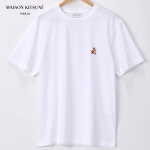 MAISON KITSUNE Tシャツ 半袖 XLサイズ 白 ホワイト メンズ メゾンキツネ スピーディフォックスパッチ