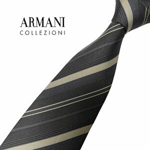 ARMANI COLLEZIONIネクタイ タグ付 レジメンタル柄 ストライプ柄 アルマーニ コレッツォーニ USED 中古 m1025