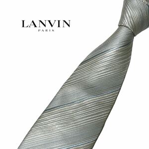 LANVIN ネクタイ タグ付 レジメンタル柄 ストライプ柄 ランバン USED 中古 m1028