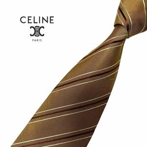 CELINE necktie reji men taru pattern stripe pattern Celine USED used m1062
