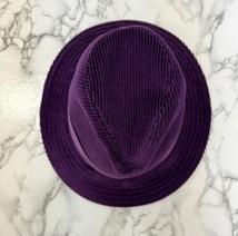 服飾 帽子/手袋 Purple 表生地：コットン95％カシミヤ5％ Borsalino ボルサリーノ コーデュロイ ハット_画像2