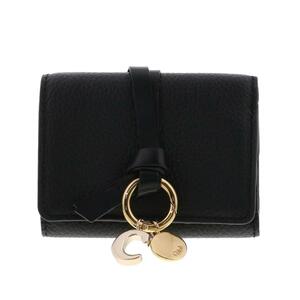 CHLOE クロエ 財布 三つ折り財布(小銭入有) CHC21WP946 Black leather アルファベット ミニ トリフォールド ウォレット