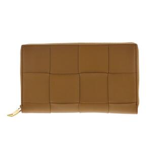 BOTTEGA VENETA ボッテガヴェネタ 財布 長財布(小銭入有) Brown leather カセット ジップアラウンド ウォレット