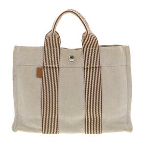 【水曜定休日・木曜発送】【中古】【RI】HERMES エルメス バッグ ハンドバッグ Beige/ベージュ キャンバス ニューフールトゥ トートPM