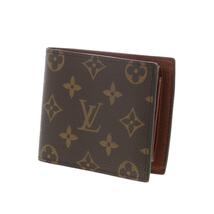 【お値下げ品】LOUIS VUITTON ルイヴィトン 財布 二つ折り財布(小銭入有) M62288 Brown Canvas/Leather ポルトフォイユ・マルコNM_画像2