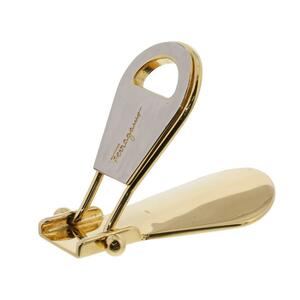 [ used ] Salvatore Ferragamo ( Salvatore Ferragamo ) shoehorn folding portable Gold 