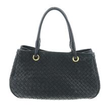 BOTTEGA VENETA ボッテガヴェネタ バッグ ハンドバッグ 148323 Black leather イントレチャート サッチェル ハンドバッグ_画像1