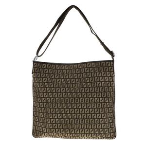 FENDI フェンディ バッグ ショルダー/メッセンジャーバッグ Brown canvas ズッキーノ ワンショルダーバッグ