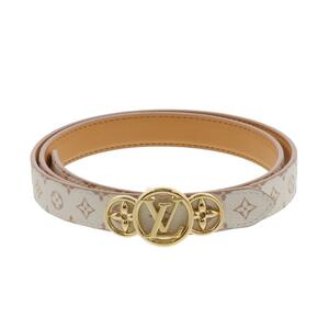 * beautiful goods *LOUIS VUITTON Louis Vuitton belt LV Trio 20MM reversible M8481W DUNE monogram *te.nnRS Gold GOLD