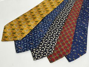 0 Ferragamo necktie 5 pcs set summarize postage 185 jpy brand necktie 