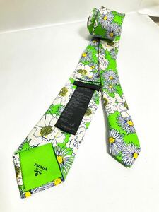 PRADA Prada галстук оттенок зеленого цветочный принт стоимость доставки 185 иен ( слежение есть ) бренд галстук 