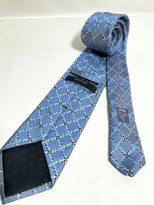  beautiful goods GUCCI Gucci necktie blue group pattern postage 185 jpy ( pursuit attaching ) brand necktie 
