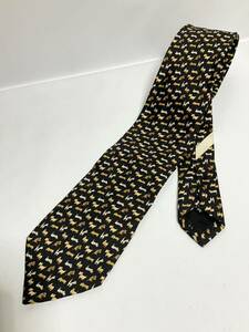  Ferragamo necktie black group dog dog . pattern postage 185 jpy ( pursuit attaching ) brand necktie 