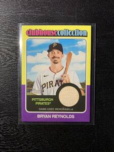 BRYAN REYNOLDS 2024 Topps heritage baseball club house collection game used bat relic card ブライアン・レイノルズ pirates