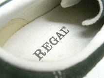 REGAL リーガル 紳士 メンズ カジュアル スニーカー 本革 スエード グリーン 27.0cm Rロゴ マークスニーカー 美品_画像10
