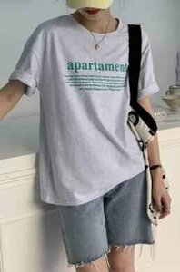 Tシャツ レディース ファッショントップス 半袖Tシャツ フリー ホワイト