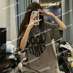 Tシャツ レディース ファッション 半袖 英文字 2XL グレー