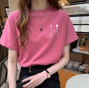 トップス Tシャツ レーディス ゆったり オシャレ 個性 M ブラック